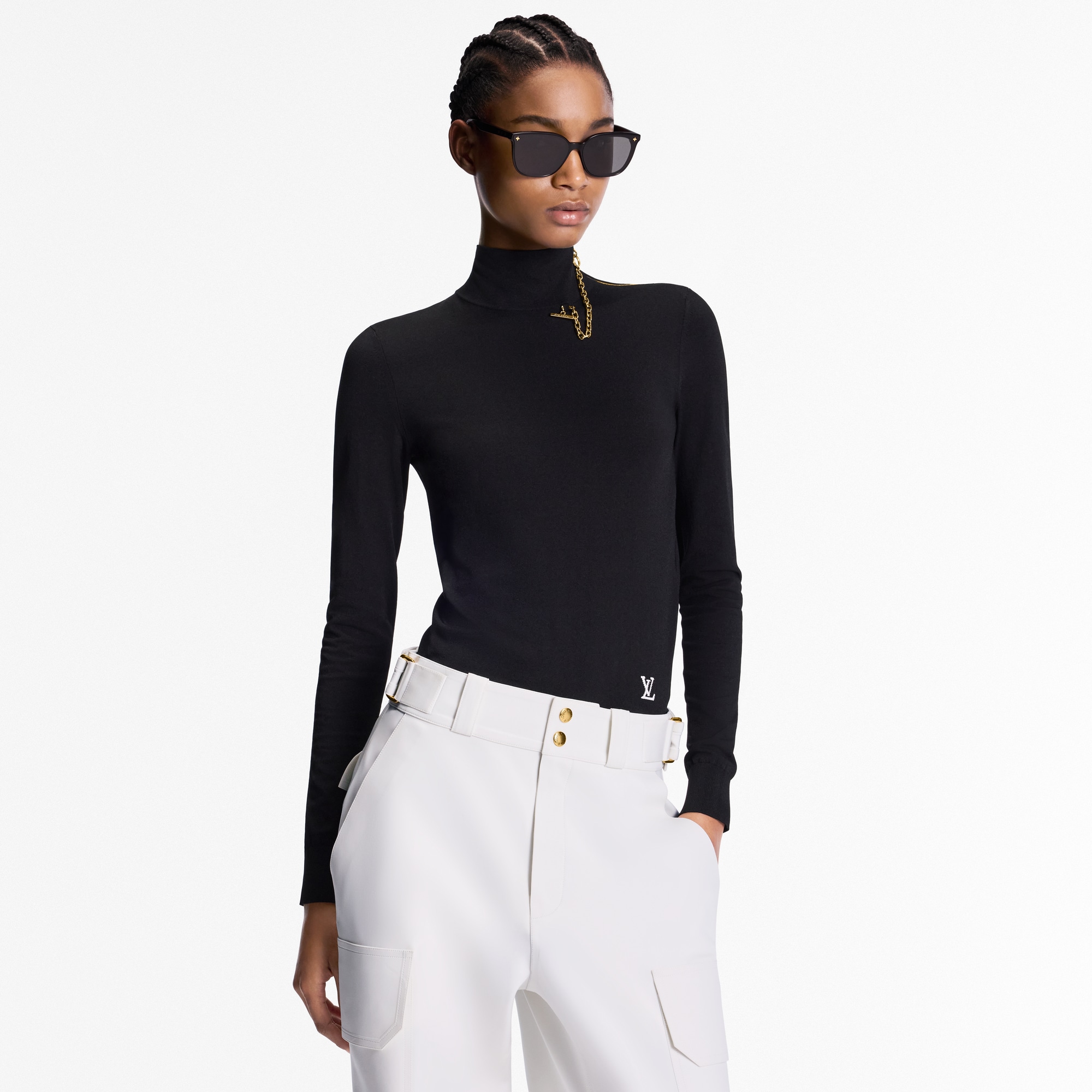 Shoulder Detail Turtleneck Sweater - Women - Ready-to-Wear | LOUIS